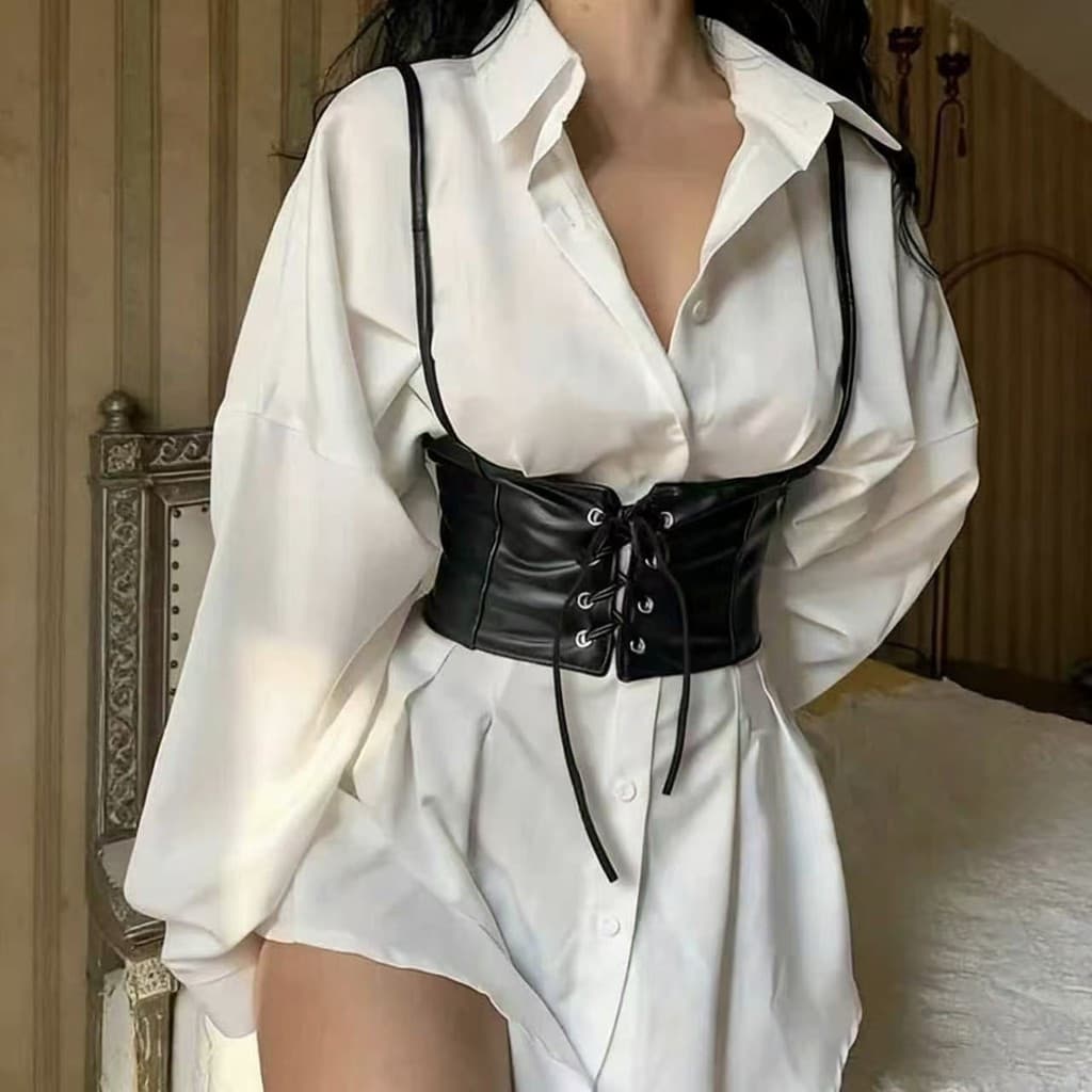 Colete modelador de cintura estilo suspensório para mulheres, para controle abdominal e modelagem da cintura, adequado p