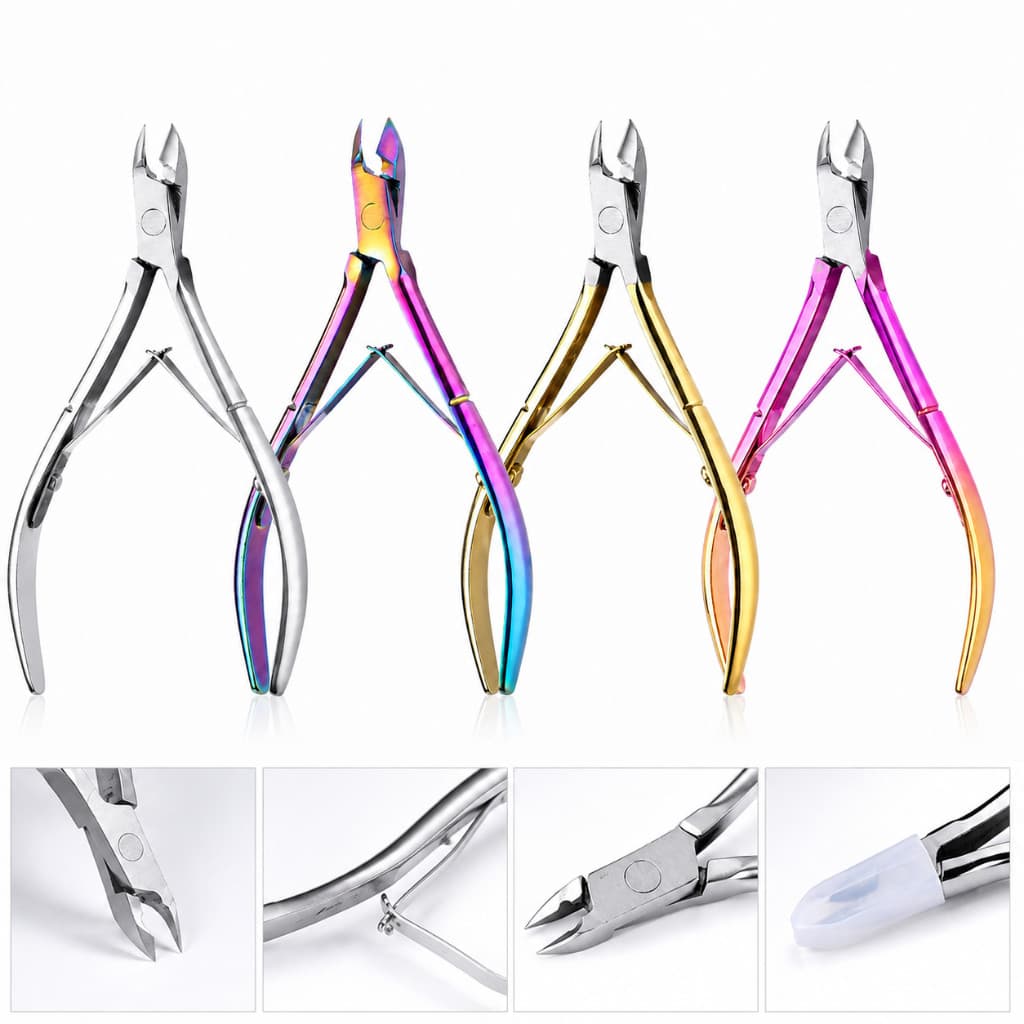 Alicate de Unha para Cutículas em Aço Inoxidável - Tesoura de Unhas para Peles Mortas e Ferramenta Profissional