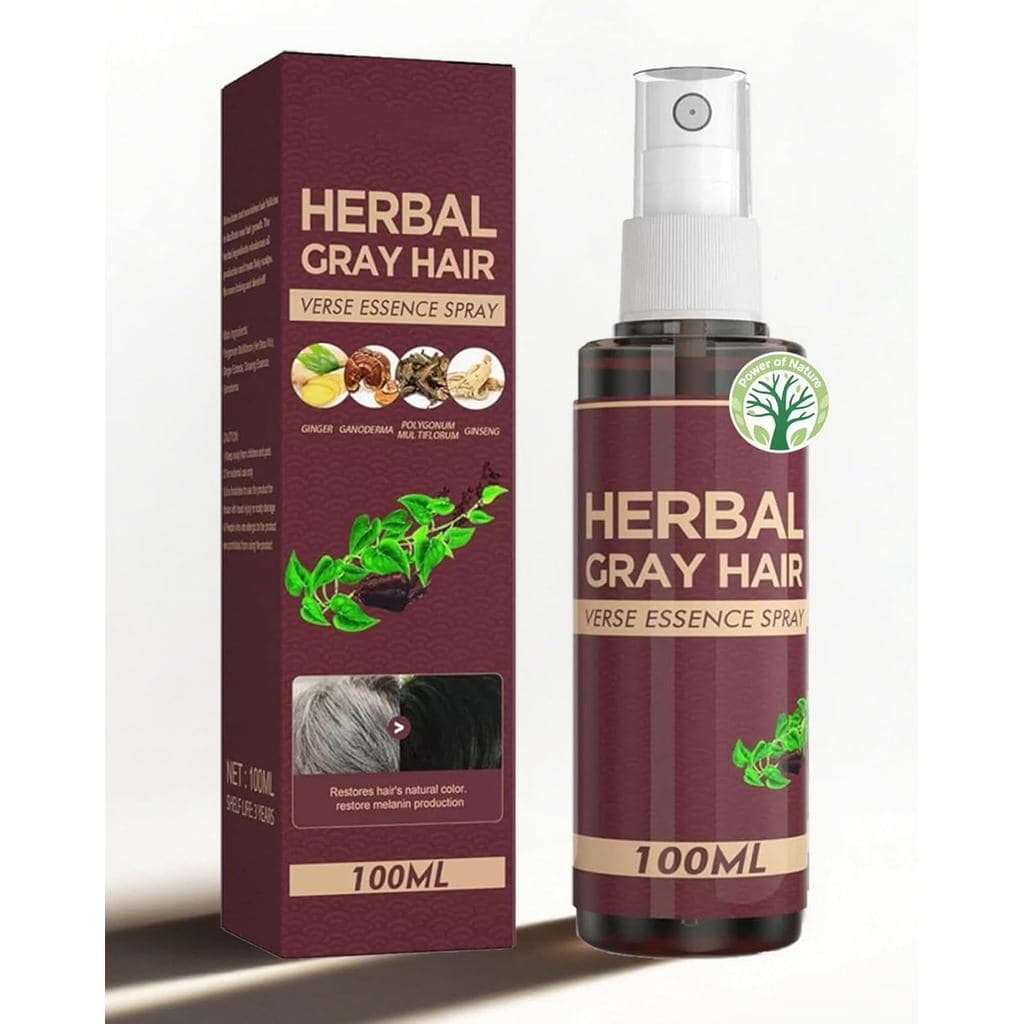 Spray Herbal para Cabelos Grisalhos, Spray Condicionador Escurecedor de Cabelo, Spray Herbal para Coloração de Cabelo, C