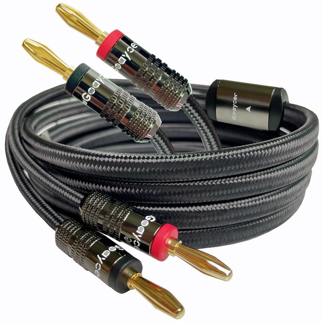 Cabo de Alto-Falante com Conectores Banana, Cabo de Alto-Falante 14AWG com Pontas Banana Banhadas a Ouro, Cobre Livre de
