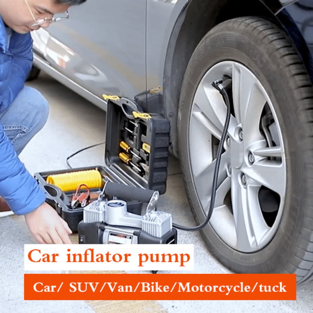 [Portátil e Prático] Inflador universal para carros/Bomba de Ar/Carros e Motos