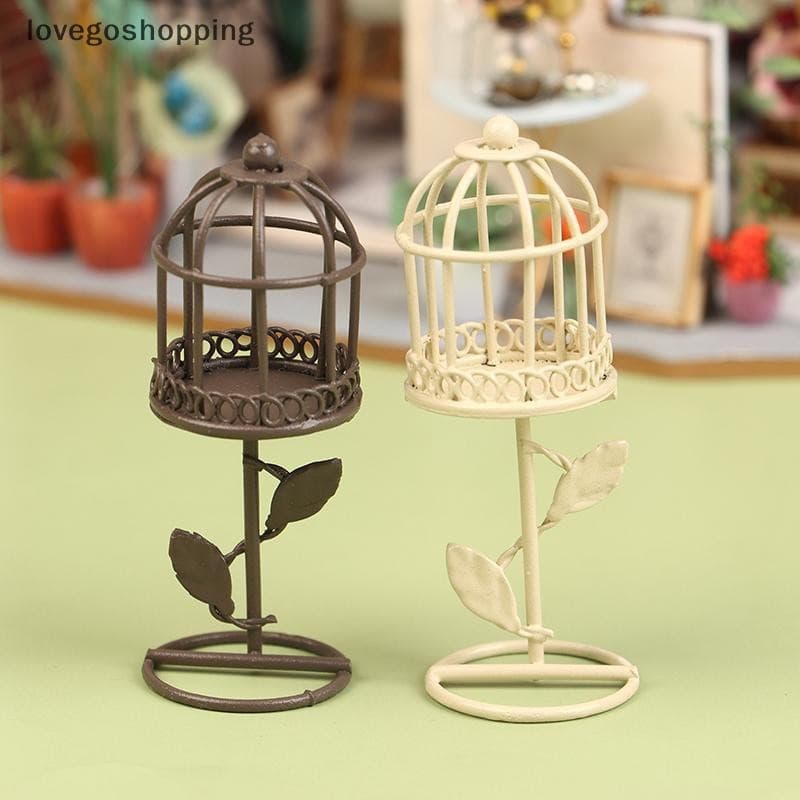 [lovego] Mini Gaiola de Metal para Casa de Bonecas 1/12, Modelo de Simulação, Decoração de Jardim de Fadas, Micro Paisag