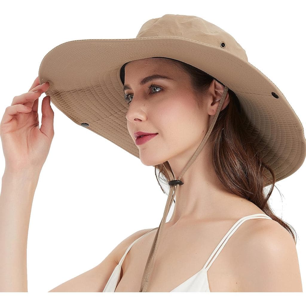 Chapéu de Sol HLLMAN de Aba Super Larga para Homens/Mulheres – Proteção UV UPF 50+, Chapéu Grande para Pesca, Caminhadas