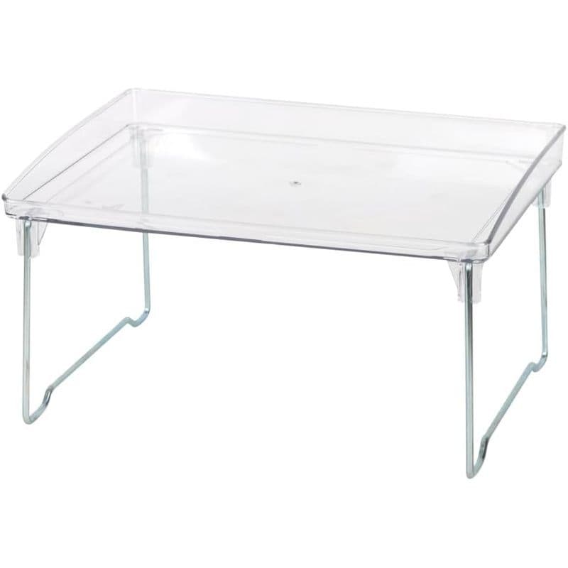 Bancada Dobrável YBM Home De 1 Prateleira ​ Organizador De Armário , Transparente Empilhável De Plástico Para Cozinha ,