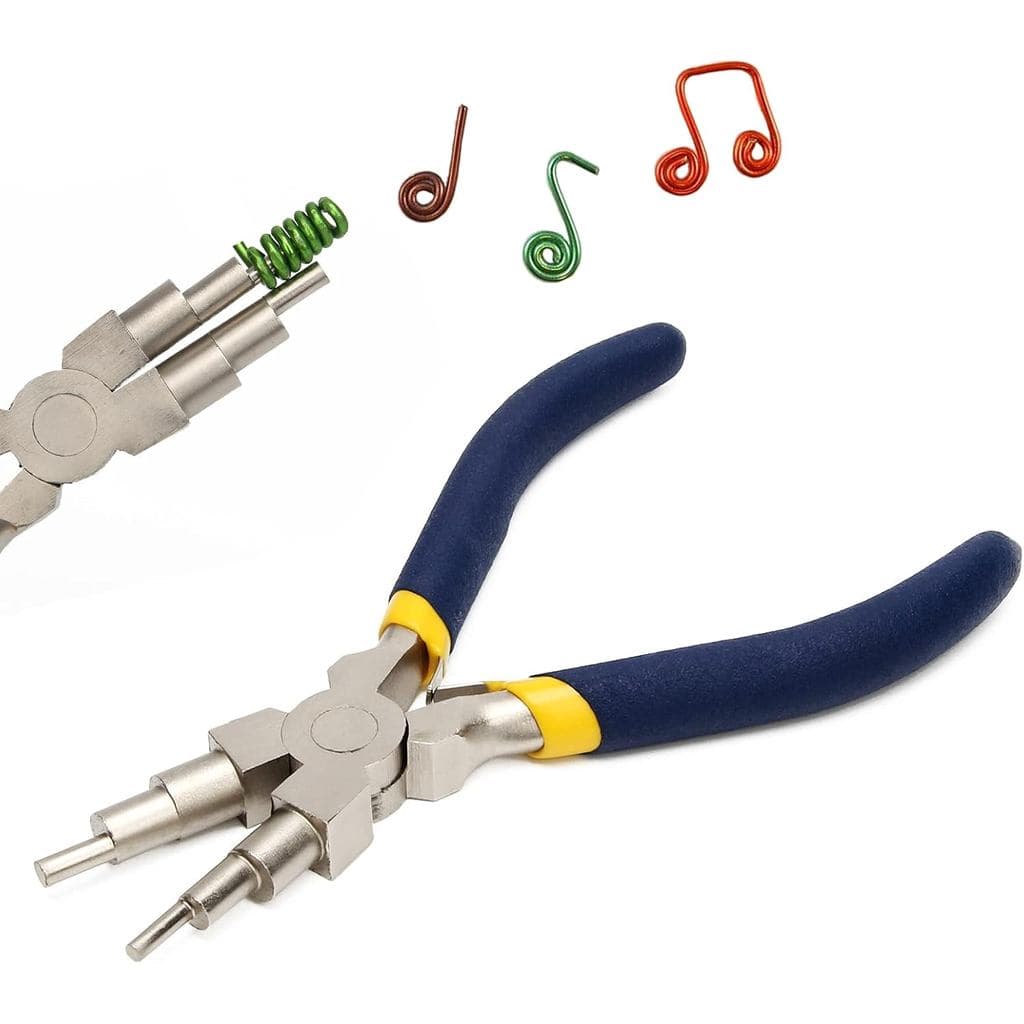 AHIER Alicate de Formação de Laços 6 em 1, Alicate para Curvar Fios de 3mm a 10mm com Cabo Antiderrapante e Confortável