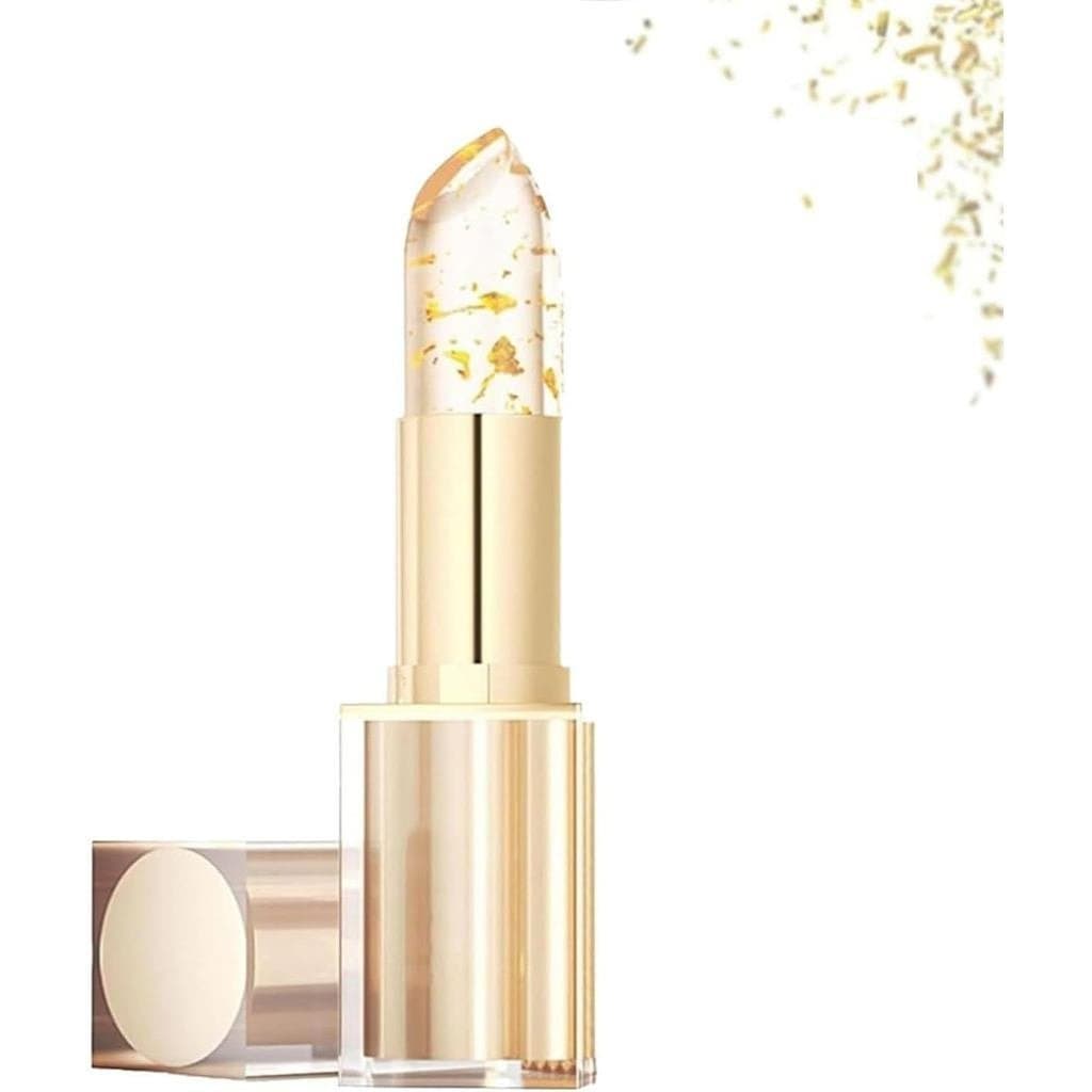 Batom anti-manchas que muda de cor, batom transparente anti-manchas, com efeito de cristal dourado, pode mudar de cor, a