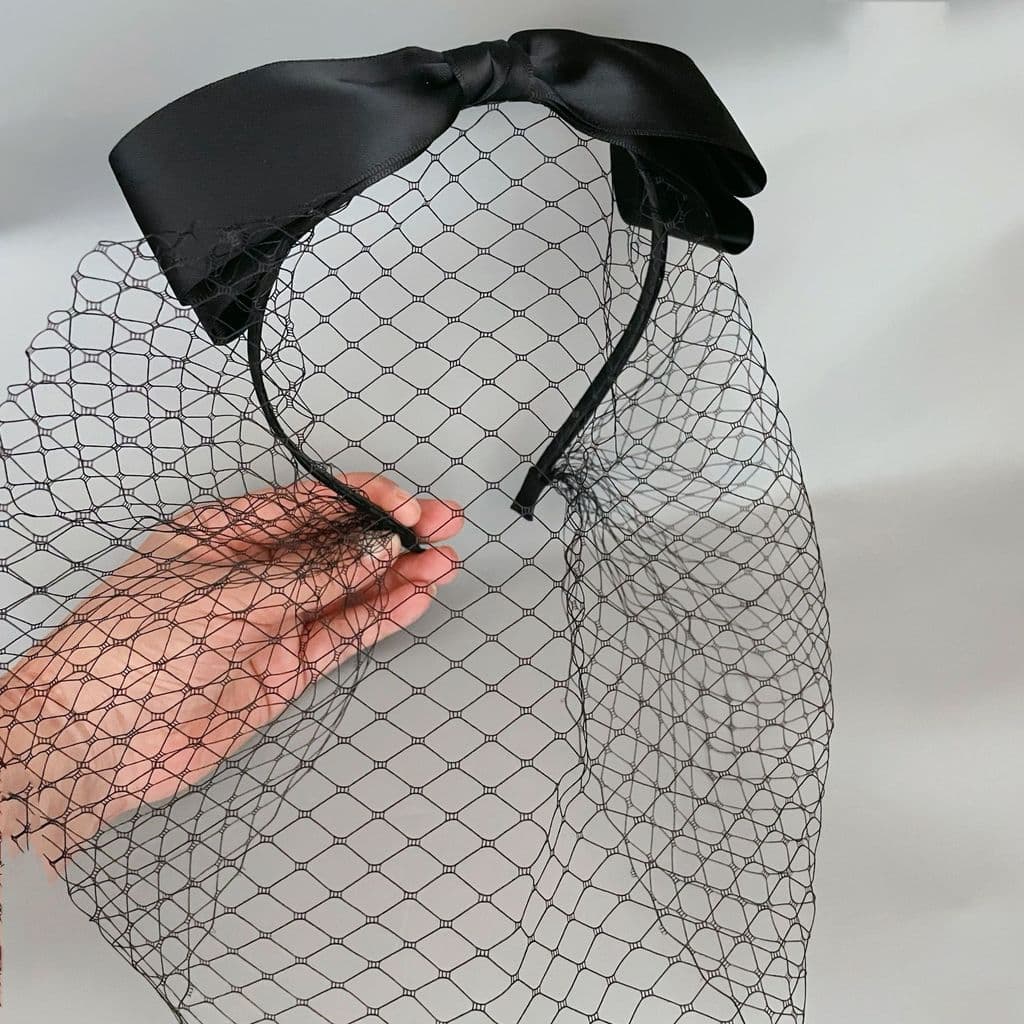 Retro arco coberto gaze hairpin atmosfera véu hairpin casamento banquete festa estilo cocar