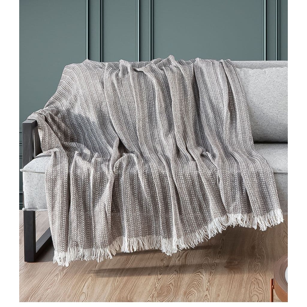 Manta Para Sofá Sevilha 210 Cm x 170 Cm Adomes Marrom