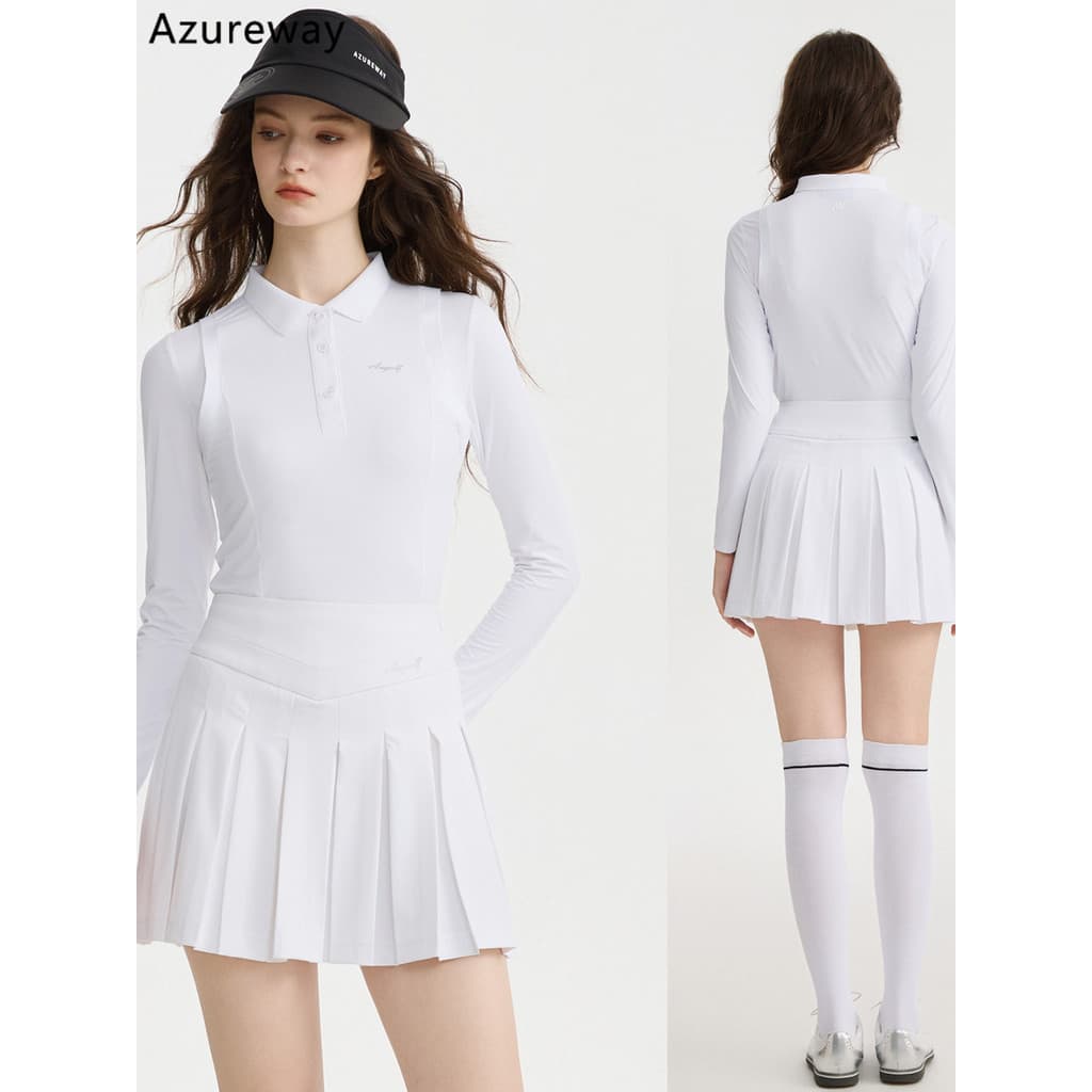 AW golf roupas femininas protetor solar de seda gelo manga comprida camiseta verão roupas de golfe feminino de secagem r