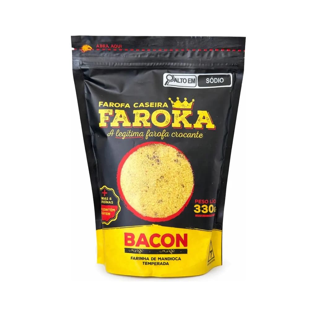 Farofa Caseira Faroka Bacon Crocante 330g Churrasco