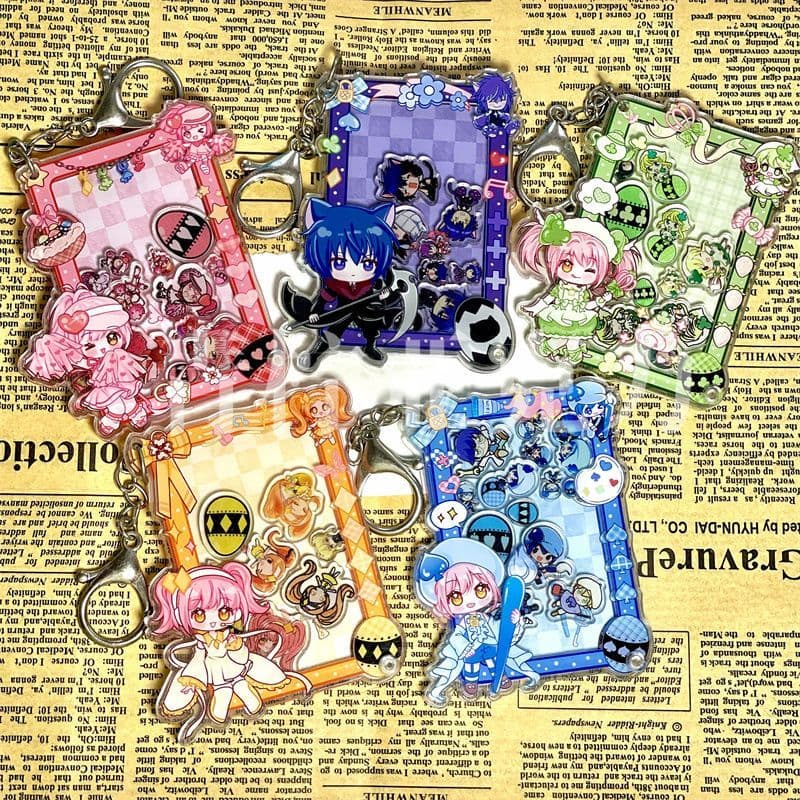 Guardian Sweetheart Acrílico Shaker Acrílico Chara Anime Cartoon Merchandise Q Versão Chaveiro Bolsa Pingente Shugo Char
