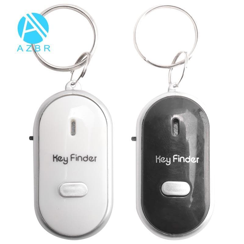 2 Pçs Apito Perdido Chave Localizador Piscando Bip Remoto Chaveiro Anel LED