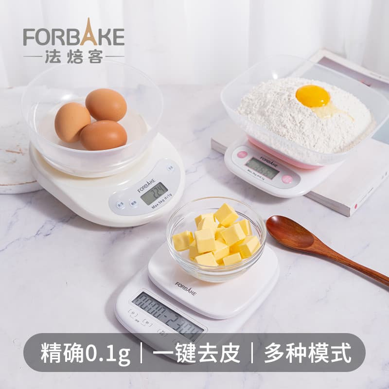 Balança de cozinha para padeiro francês, pesagem eletrônica de precisão de 0.1g, Mini balança doméstica, pesagem de alim