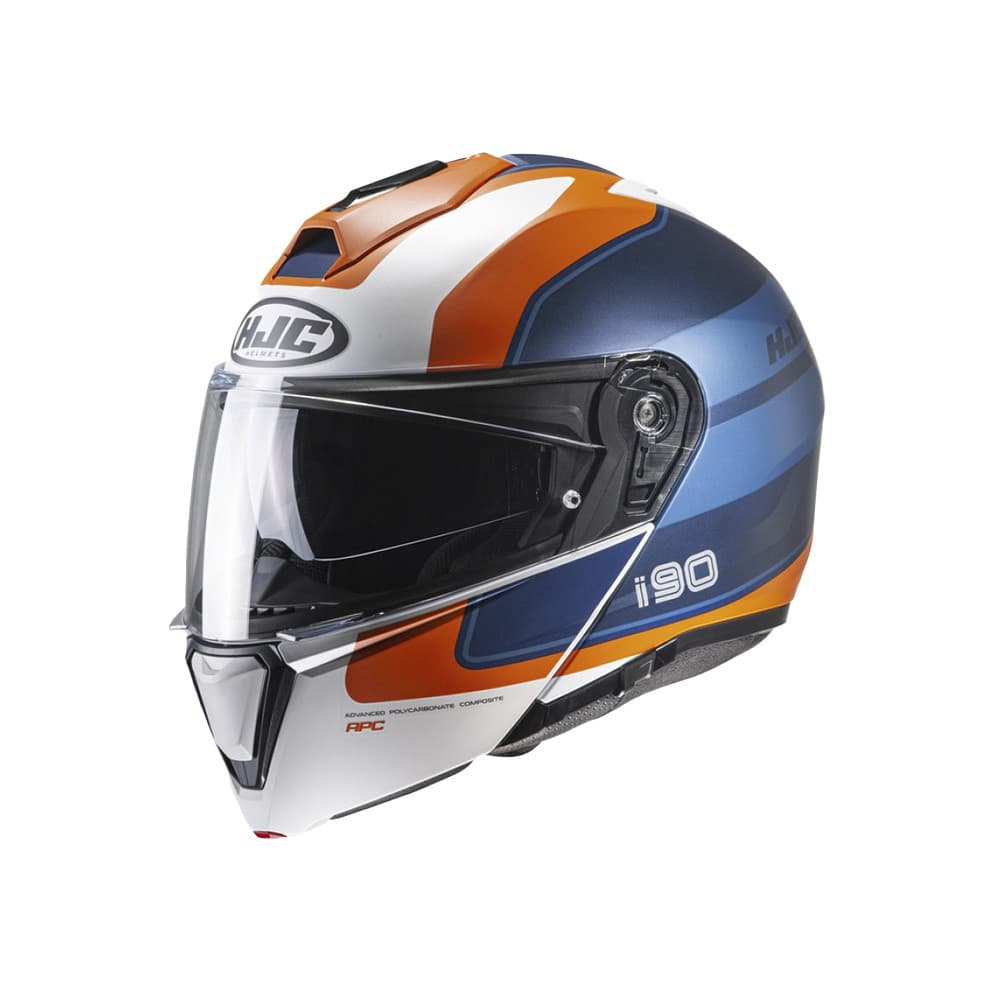 Capacete Hjc I90 Wasco  Azul Laranja E Branco 61