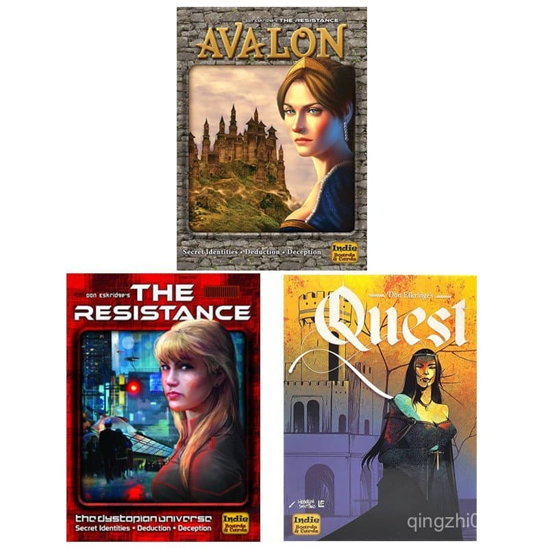 Versão em inglês do jogo de tabuleiro THE Resistance Avalon Quest Card Toy 7.21 FY0F