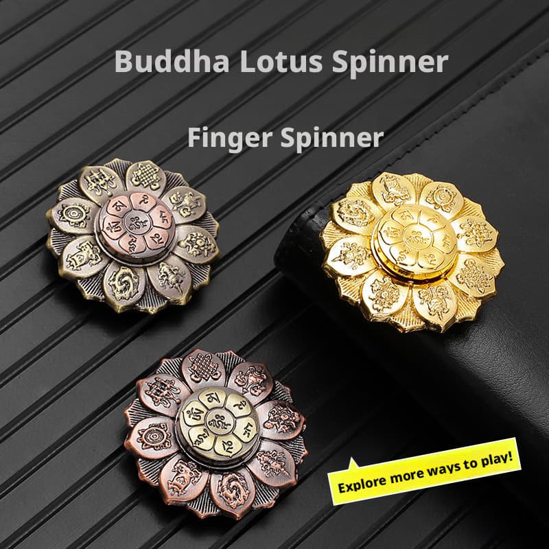 Olho de buda roda de lótus Bronze Fidget Spinner Retro Metal girando jogar adulto EDC Desktop descompressão presente bri