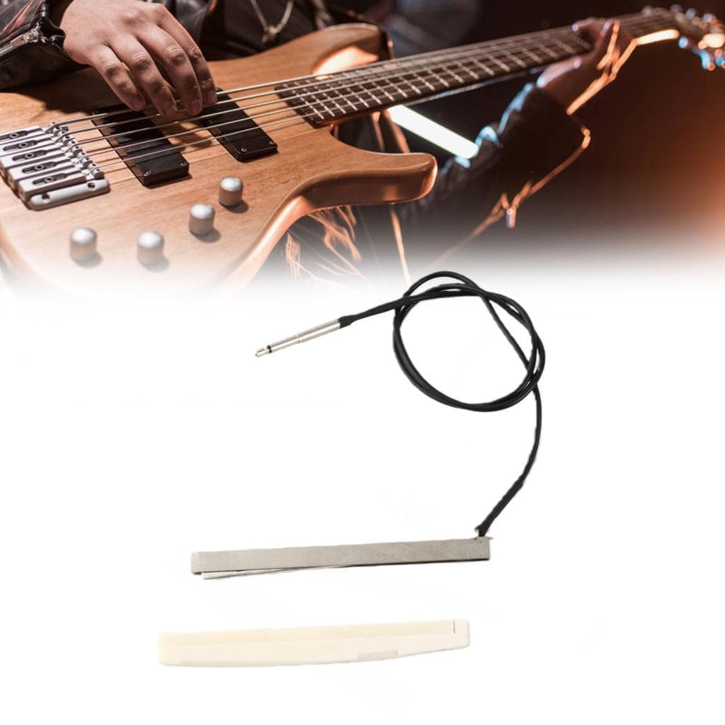 Xixian Under Saddle Piezo Pickup Strip para violão folk acústico 2,5 mm Cerâmica Tran Ucer com ponte de substituição de