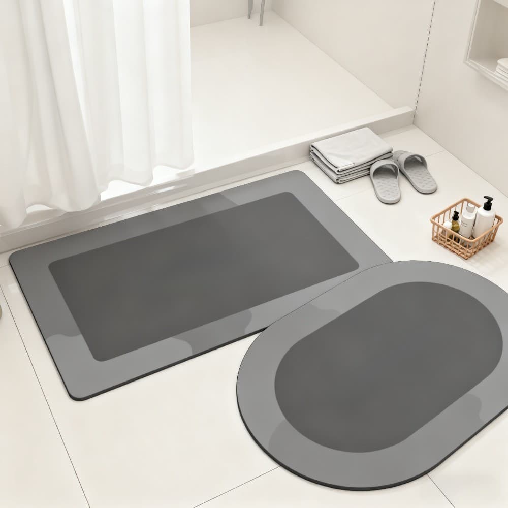 Tapete absorvente impermeável de 1/2 peça para banheiro, tapete de porta, tapete decorativo para bancada de cozinha