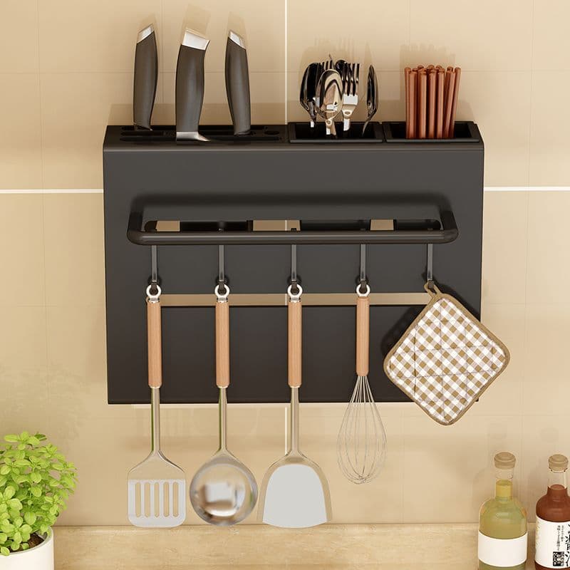 Rack de faca de cozinha prateleira sem perfuração rack de armazenamento de parede colocar faca de cozinha placa de corte