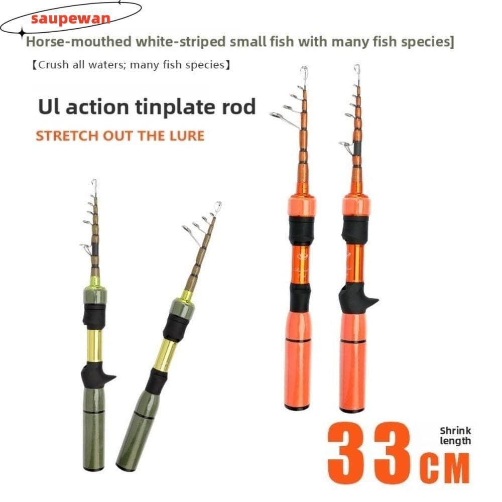 Vara De Pesca Baixo SAUPEWAN , Compacta De 33 Cm De Comprimento UL Arremesso De Design Leve