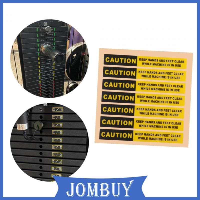 [Jombuy] Adesivos De Cuidado Para Equipamentos De Ginástica Etiquetas De Avisos Decalques Fundo Amarelo PP Limpeza De Má