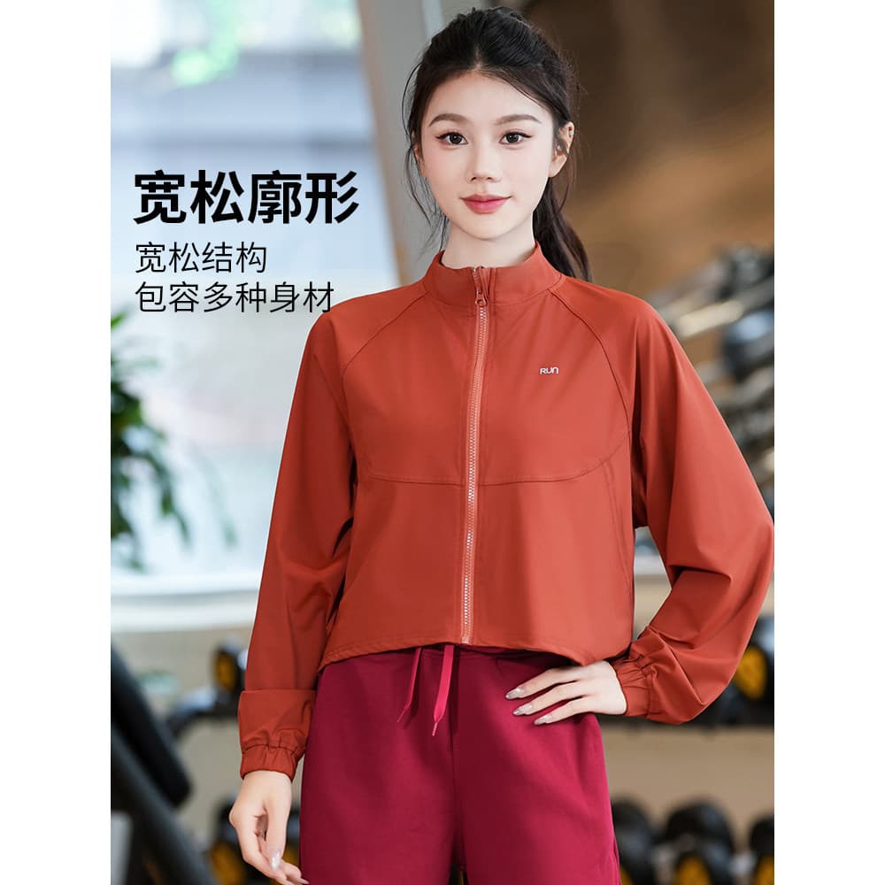 Esportes blusão jaqueta feminina outono inverno moda gola yoga topo solto roupas de Fitness yoga treinamento Badminton c