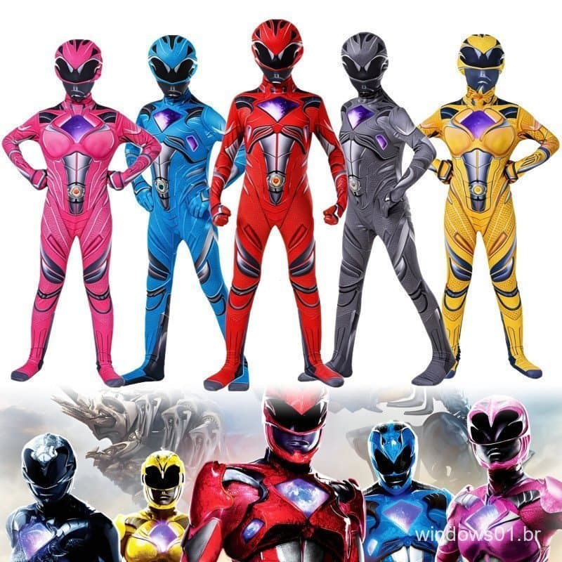 Fantasia de Cosplay para Crianças e Adultos, Macacão de Samurai Sentai Shinkenger Rangers para Festa de Halloween e Carn