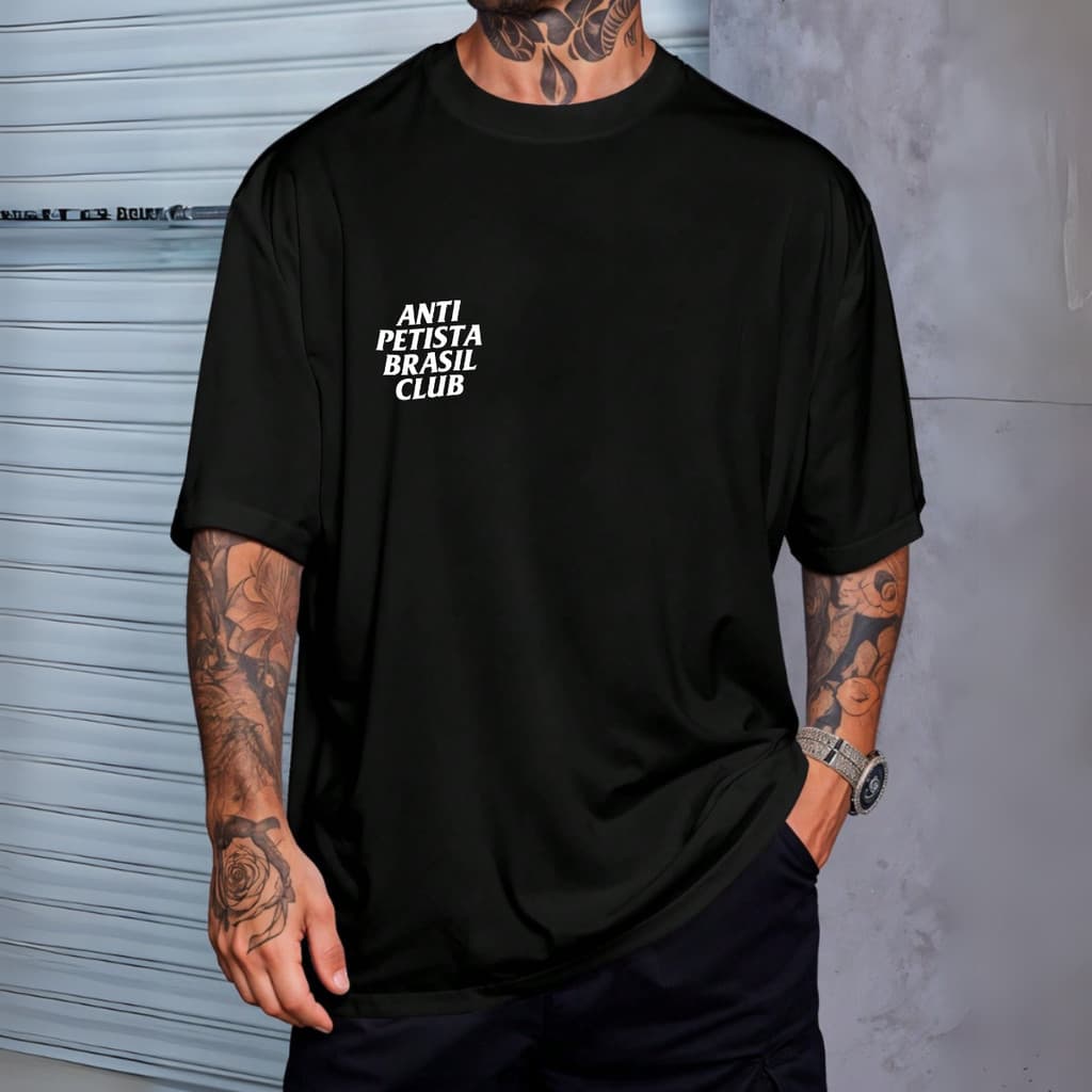 Camiseta Streetwear Patriota Anti Petista Brasil Club Bt1150