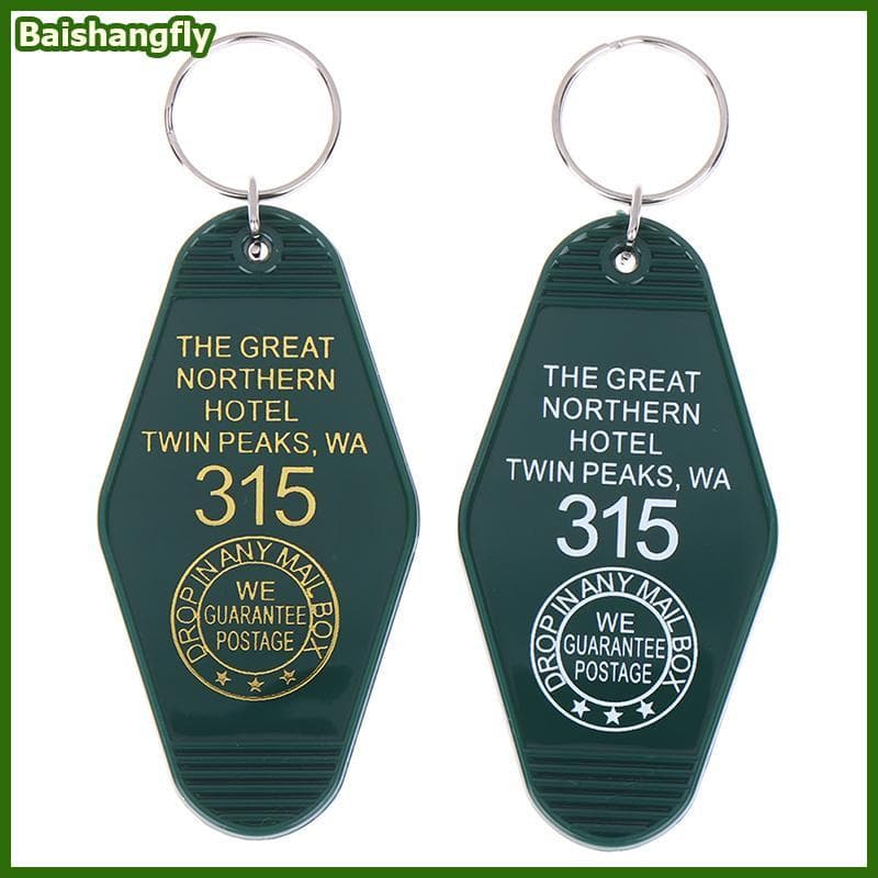 baishangfly Twin Peaks Chaveiros The Great Northern Hotel Room # 315 Chaveiro Acrílico Para Mulheres Homens Moda Joias B