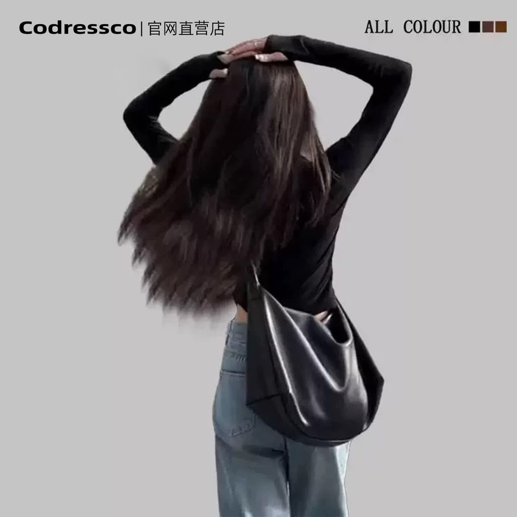 2026 novo estilo bolsa feminina de couro macio grande capacidade sacola High-End textura Commuter ombro saco do mensagei