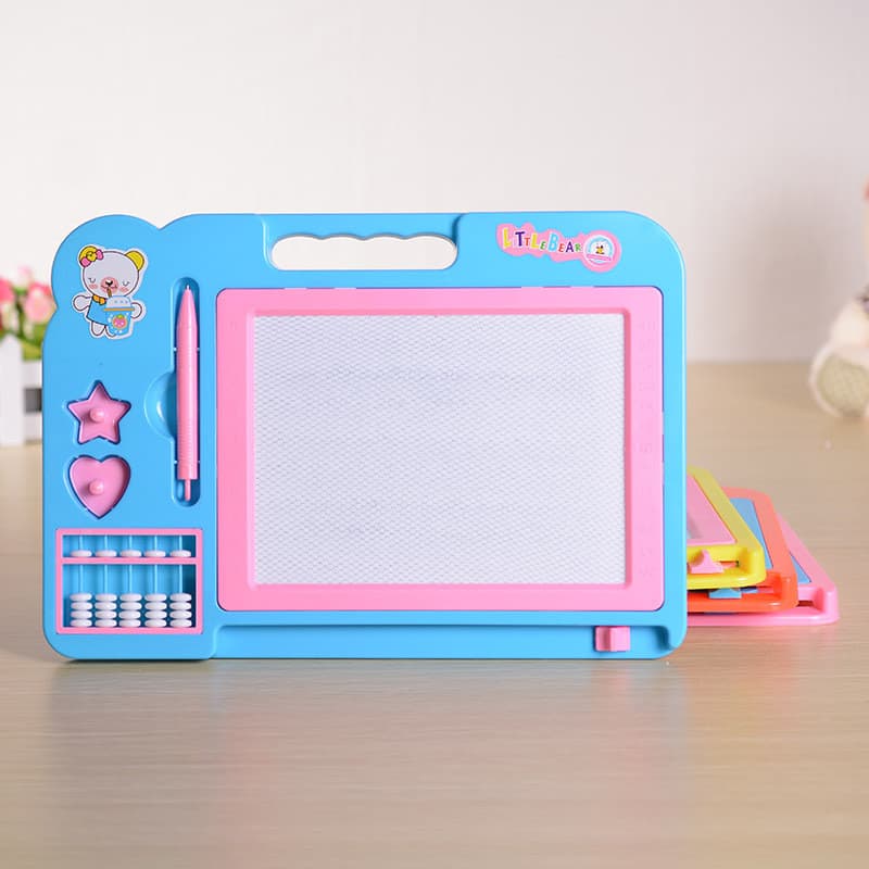 Prancheta de desenho para bebês, prancheta magnética de plástico para escrita, auxiliares educacionais pré-escolares, pr