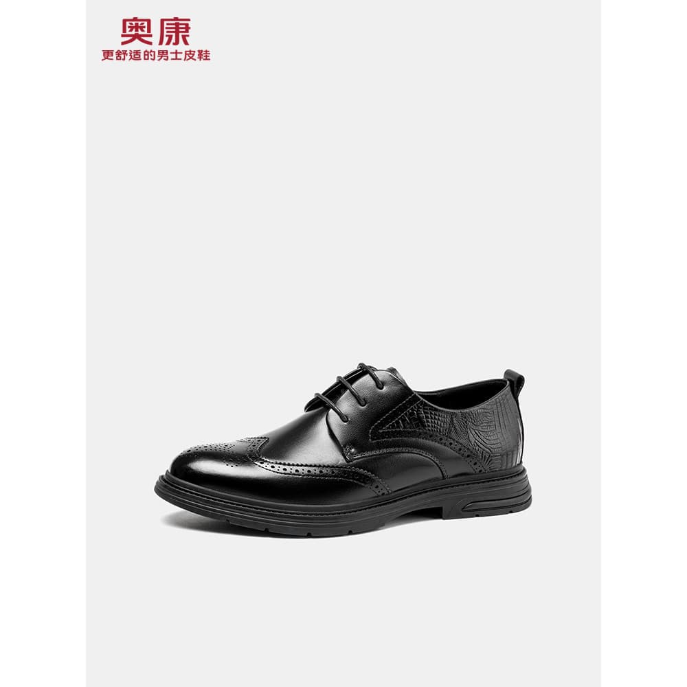 OCOBLOCK Sapatos De Couro Masculino Outono Inverno Novo Estilo Masculino Negócios Formal Desgaste Sapatos De Trabalho Hi