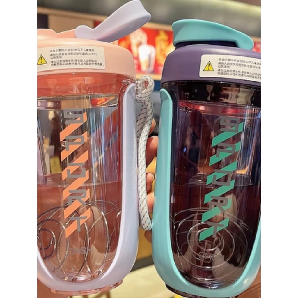 Morango vida Shaker copo feminino esportes Fitness copo de água grau alimentício proteína em pó Milkshake copo de plásti