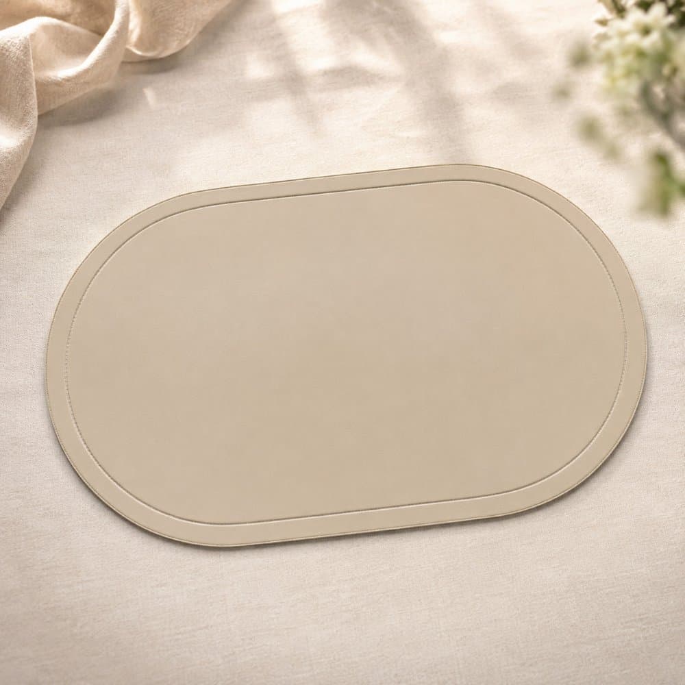 Lugar Americano Oval PVC Color 29x44cm Areia