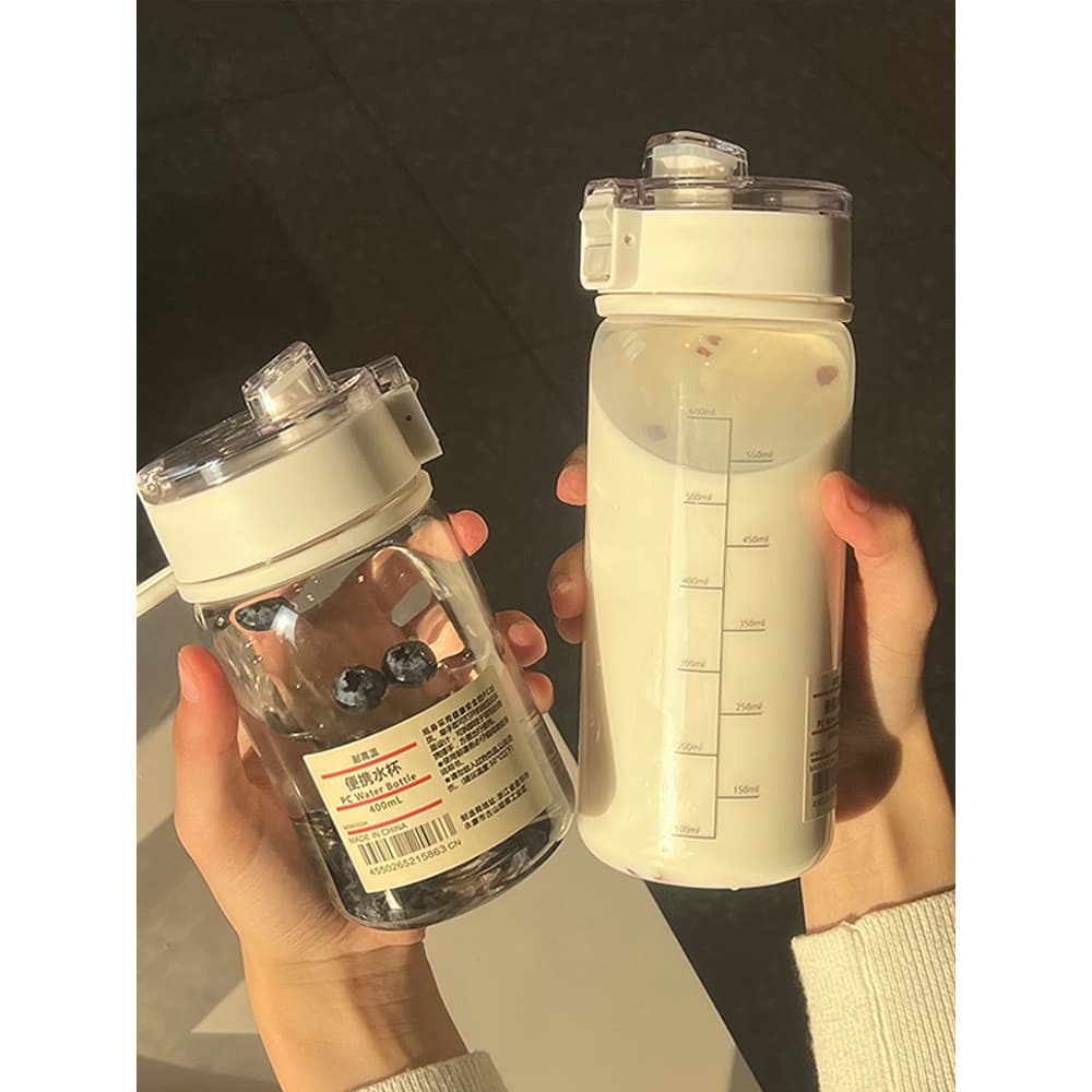 Copo de água simples masculino feminino estudante resistente a altas temperaturas pote de garrafa de água portátil de al