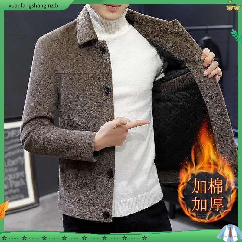 Jaqueta de lã curta masculina versão coreana imitação de lã de vison jaqueta masculina novo estilo outono inverno na mo