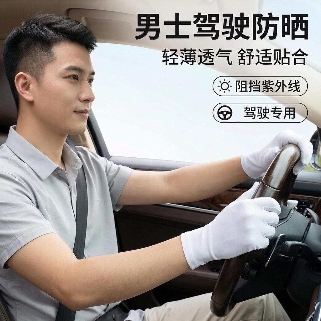 Homens gotejamento Driver luvas brancas anti-deslizamento absorvente de suor estilo fino feminino recepção do Hotel anti