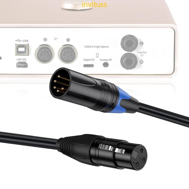 Inv Misturadores Profissionais XLR 3 Pinos Fêmea Para 5 Conector