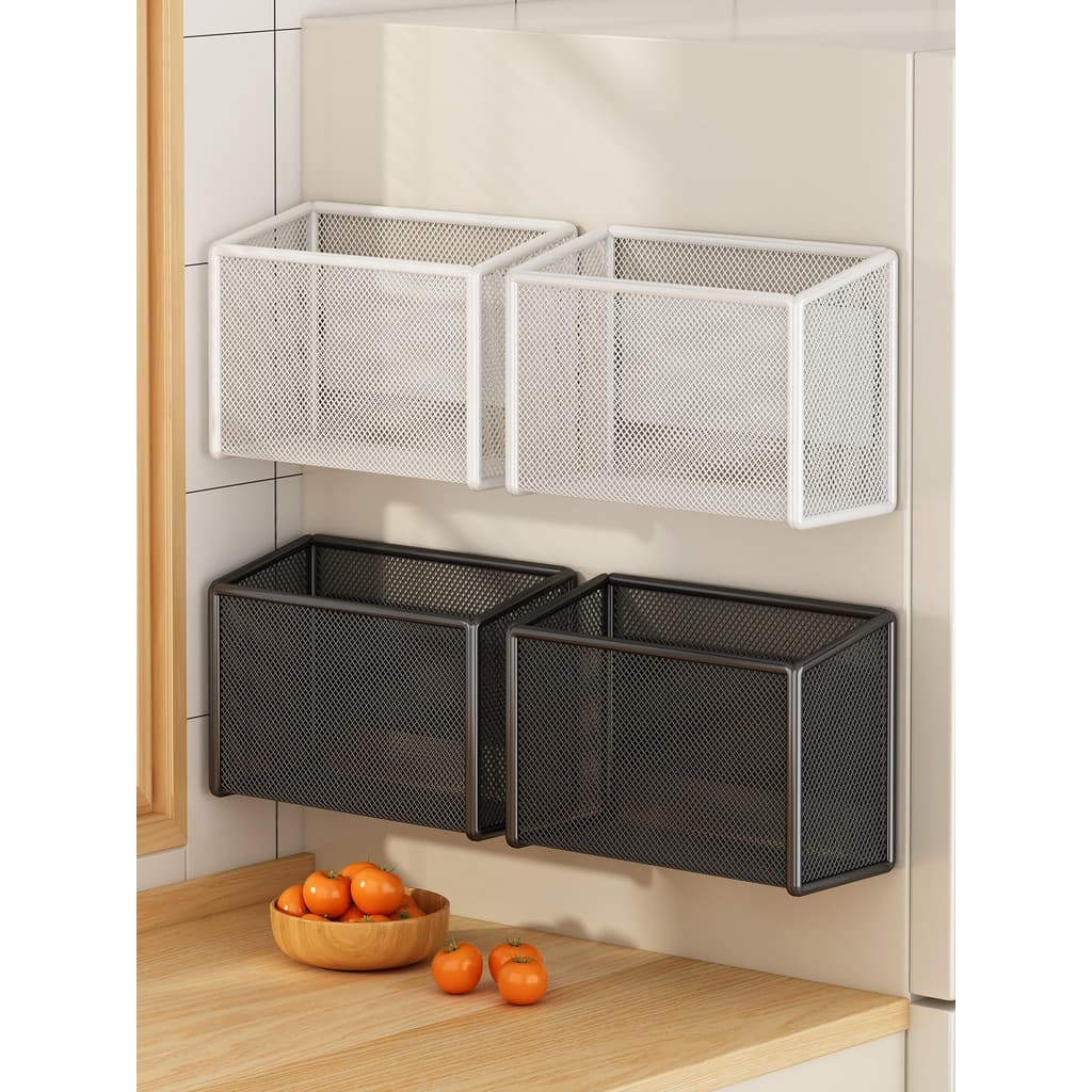 Caixa de armazenamento de adesivos de geladeira adesivos magnéticos rack criativo pendurado cesta 2025 novo estilo ímã r