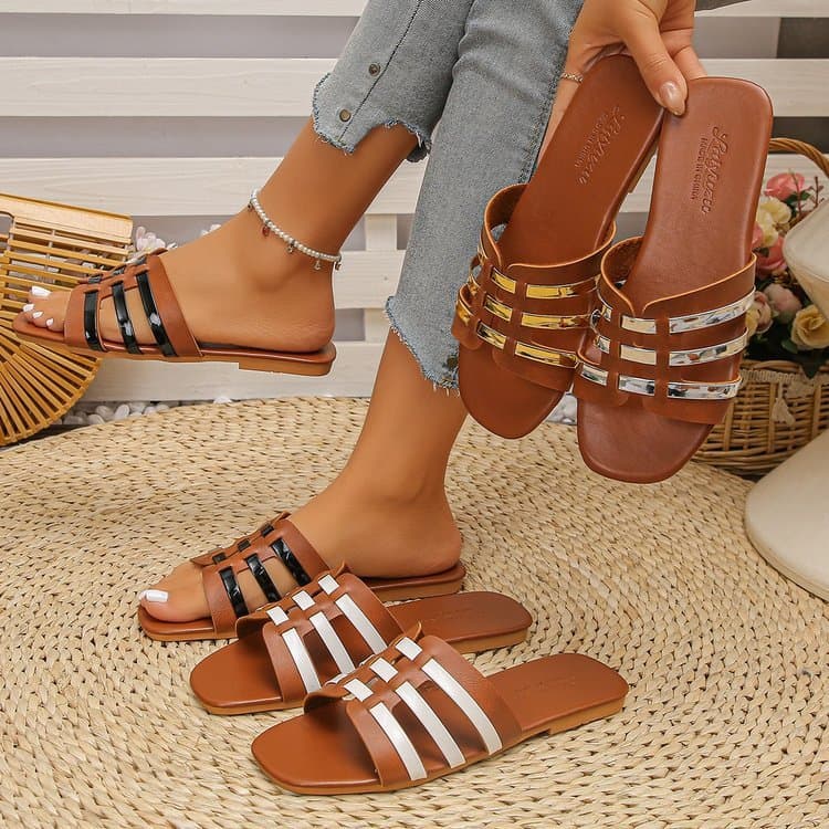 Chinelos prontos em estoque chinelos planos 2026 novo estilo senhoras sandálias chinelos moda senhoras chinelos feminino
