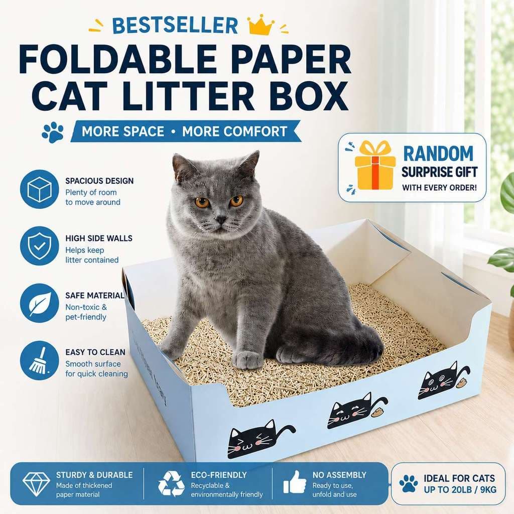 Bandeja De Areia Descartável Dobrável Para Gatos , Portátil , À Prova D'água , Papel Higiênico Grande E Leve , Viagem