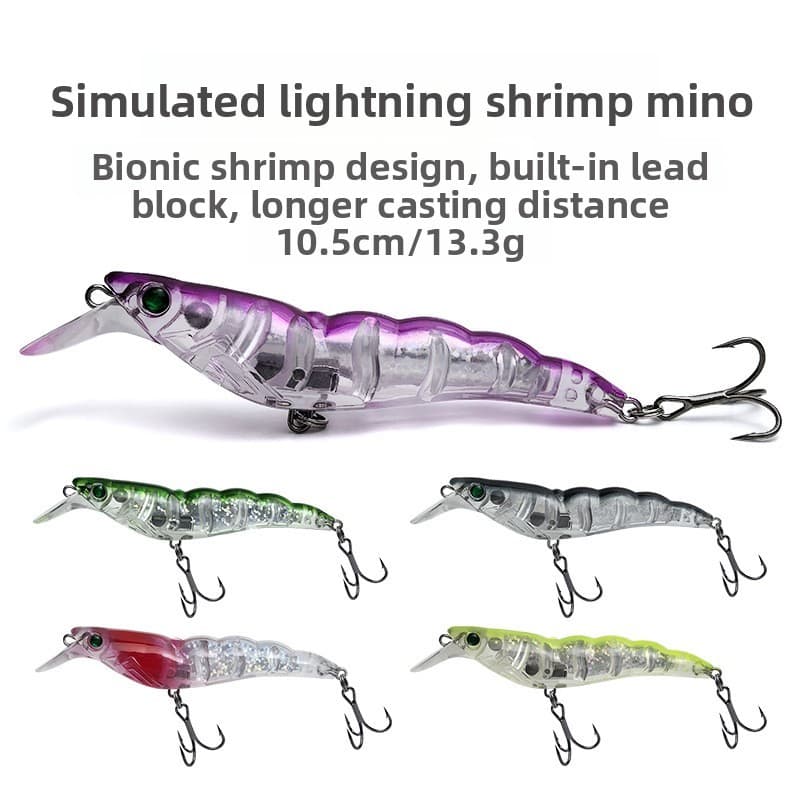 Isca Long Shot Biônico Relâmpago Camarão Isca De Pesca Isca Artificial Isca Dura Isca Artificial Camarão Artificial Isca
