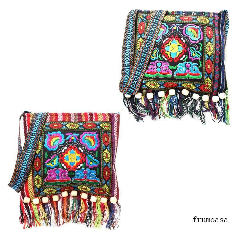 Tribo Colina Bordada Chinesa Fru Para Bolsa Mensageiro