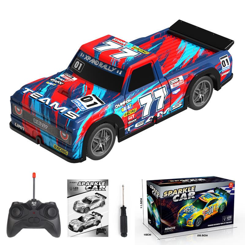 GRT 1 : 22 Cross-border Four-way Drift Controle Remoto Corrida Elétrica Infantil Luminosa Dodge Carro De Brinquedo De