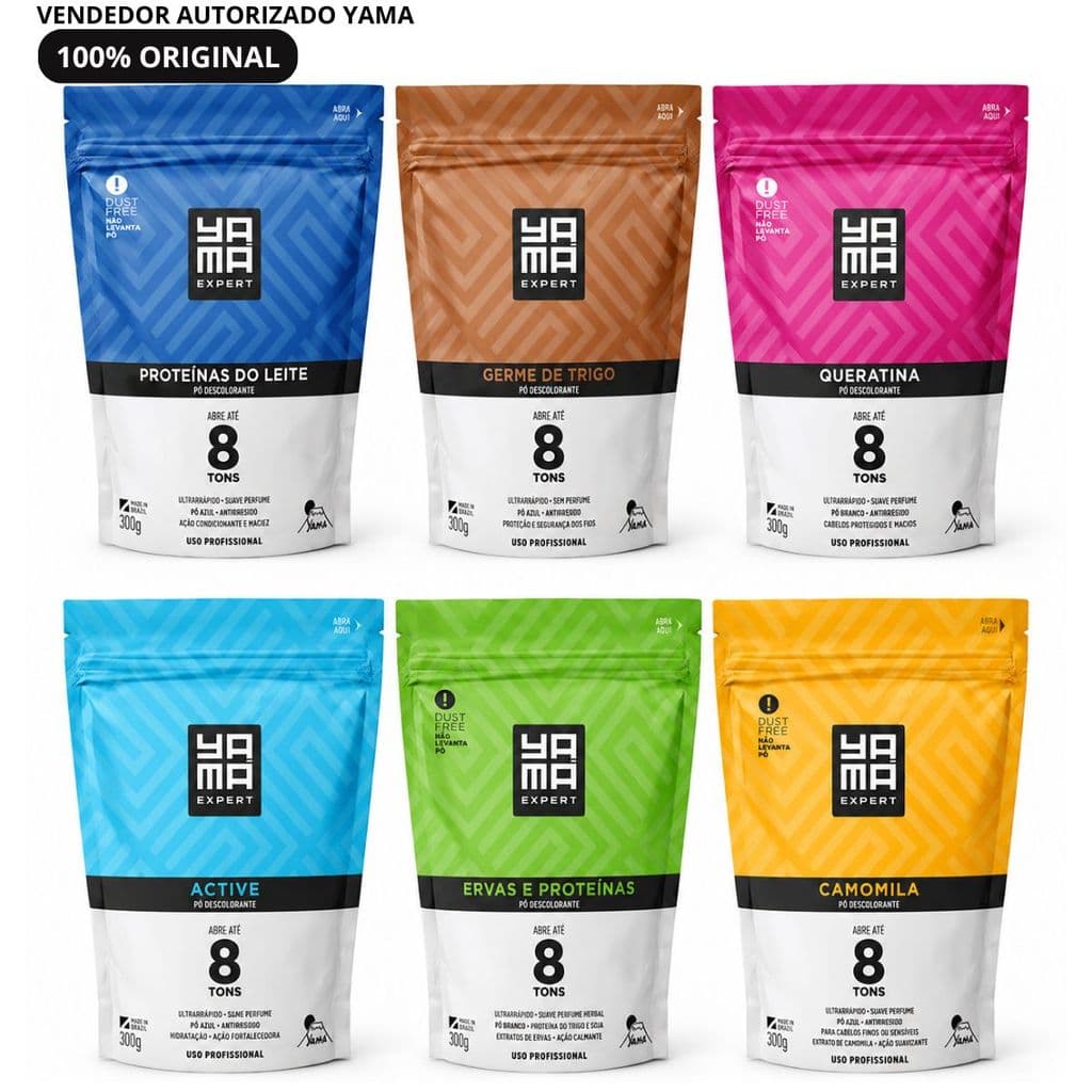 Escolha Seu Pó Descolorante Yamá Dust Free 300g ideal! – Abre até 8 Tons! (Várias Opções)