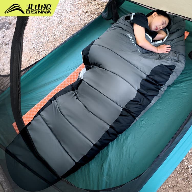 Beishan lobo saco de dormir adulto acampamento ao ar livre estilo mamãe saco de dormir pintável portátil requintado acam