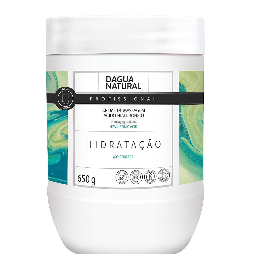 Creme Corporal Ácido Hialurônico 650g – D’Água Natural Profissional