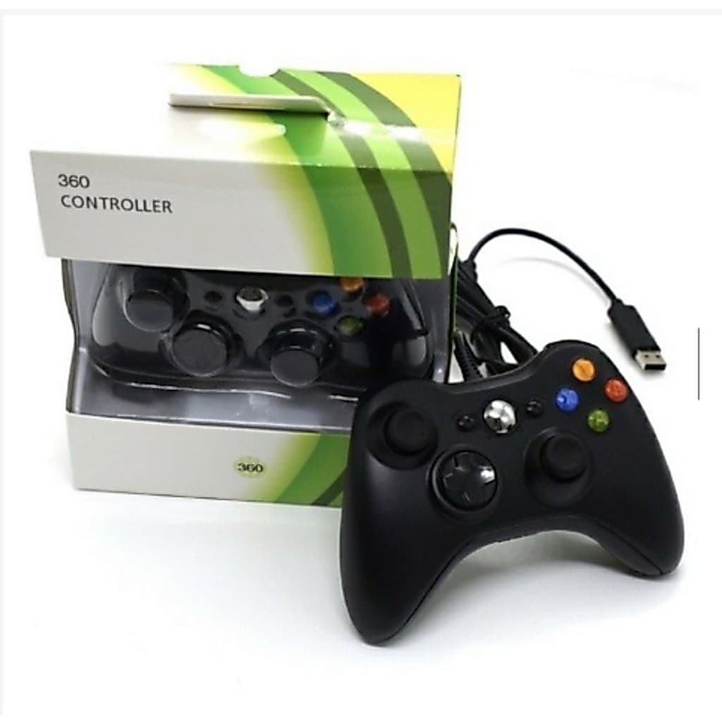 Controle Com Fio Para Video Game E PC — Joystick De Xbox 360 Fat, Jogo E Pc