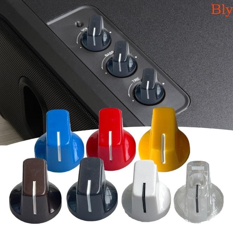 Bly 10 Peças Botões De Controle De Potenciômetro De Guitarra Elétrica Pedal De Efeito 6 Eixos De 35 Mm Para Pedais E Amp
