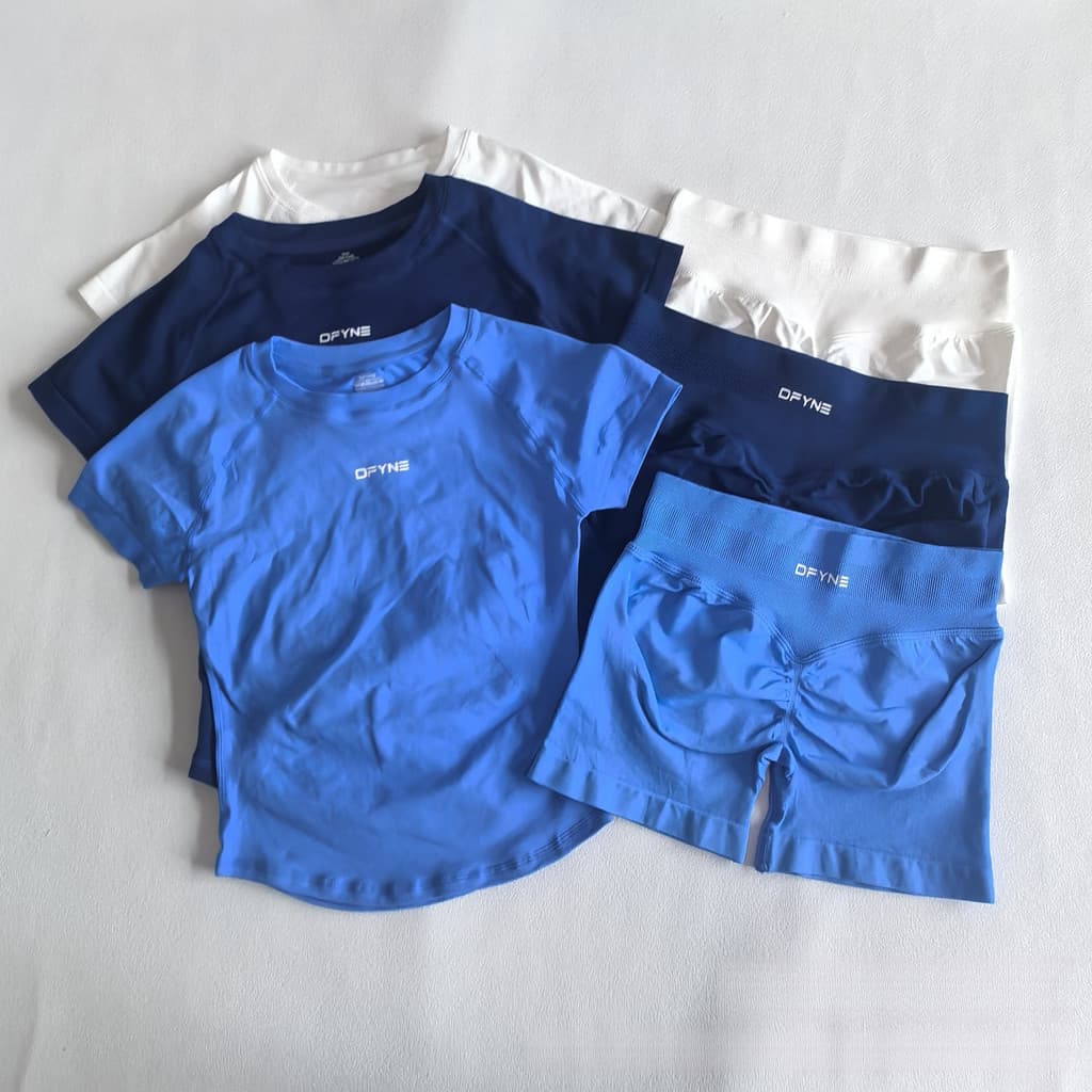 DFYNE náilon de secagem rápida absorvente de umidade Wicking verão feminino esportes Casual camiseta de manga curta Fitn